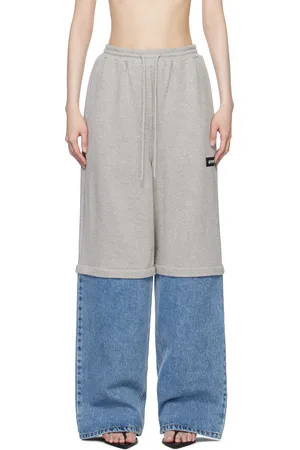 pushBUTTON Gray & Shorts Layered Denim Lounge Pants