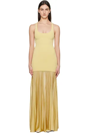Totême Yellow Evening Tank Maxi Dress