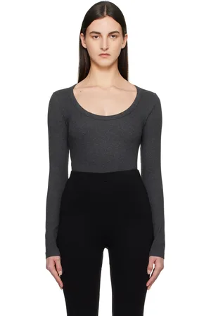 Totême Gray Classic Rib T-shirt