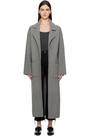 Totême Gray Rib-Knit Cardigan