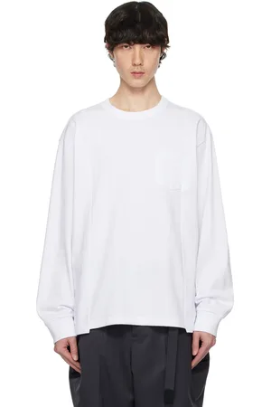 SACAI White Cotton Jersey T-shirt