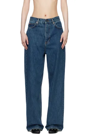 WARDROBE.NYC Blue Low Rise Jeans