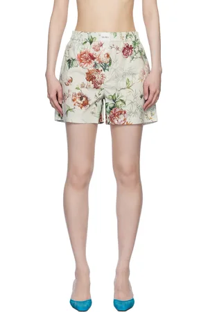 The Attico White Floral Shorts