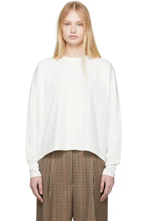 STUDIO NICHOLSON White Loop Long Sleeve T-shirt
