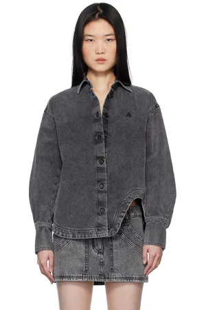 The Attico Black Eliza Denim Shirt
