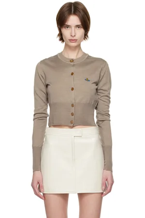 Vivienne Westwood Taupe Bea Cropped Cardigan