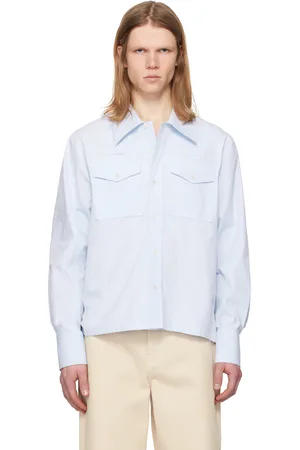 Lanvin Blue Loose-Fit Utlity Shirt