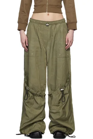 The Attico Khaki Long Cargo Pants