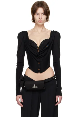 Vivienne Westwood Black Bea Corset Cardi Blouse