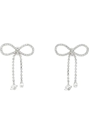 BLUMARINE Silver Bow Earrings