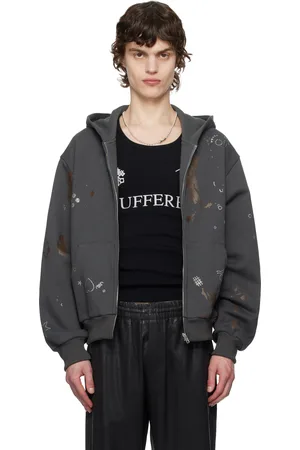Praying Gray Mud Rhinestone Hoodie