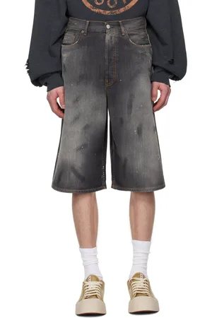 Acne Studios Black Loose Fit Denim Shorts