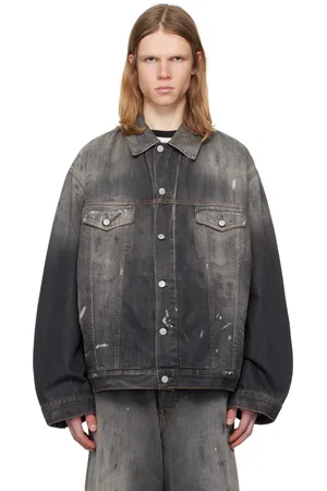 Acne Studios Black Oversized Fit Denim Jacket