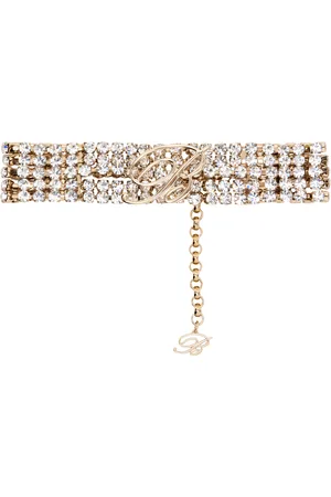 BLUMARINE Gold Rhinestone 