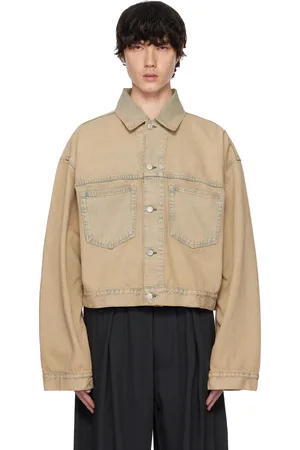 Acne Studios Brown Oversized Cropped Fit Denim Jacket
