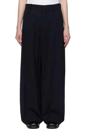 Acne Studios Navy Pinstripe Trousers