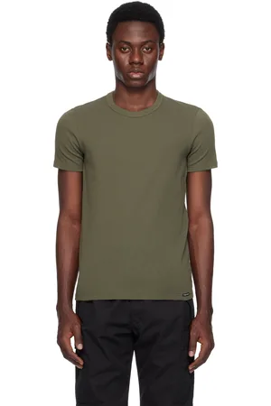 Tom Ford Khaki Cotton Stretch Jersey T-shirt