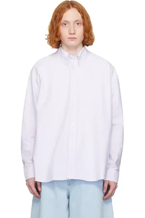 STUDIO NICHOLSON Purple & White Ruskin Shirt