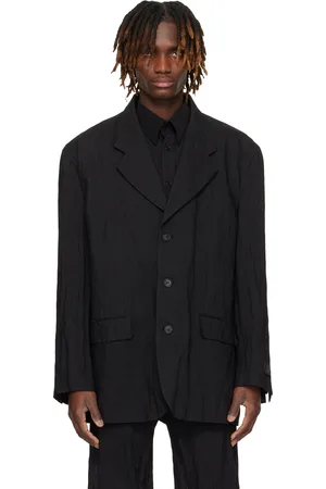 Maison Margiela Black Crinkled Blazer