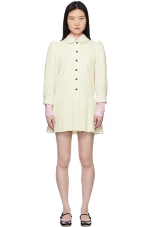 SANDY LIANG Off-White Somm Minidress