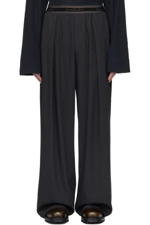 Acne Studios Gray Logo Tape Trousers