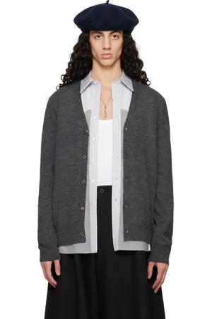 Maison Margiela Gray Elbow Patch Cardigan