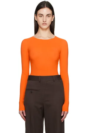 Maison Margiela Orange Lycra Jersey Bodysuit
