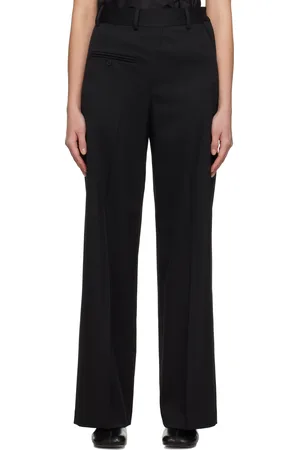 Maison Margiela Black Twist Wool Blend Trousers