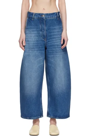 STUDIO NICHOLSON Blue Chalco Jeans