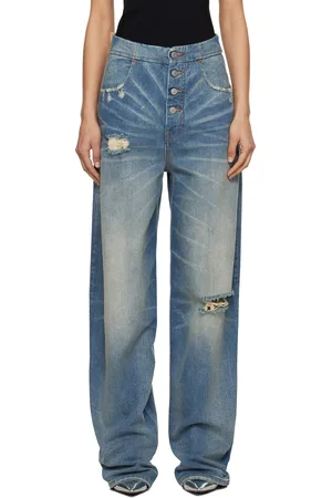 Maison Margiela Blue Distressed 5 Pockets Jeans