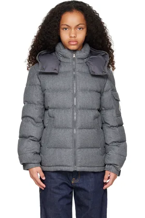 Moncler Kids Gray Montgenevre Hooded Wool Down Jacket