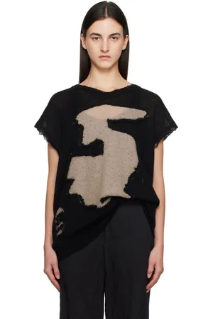 Maison Margiela Black Abstract Colourblock V-Neck Vest