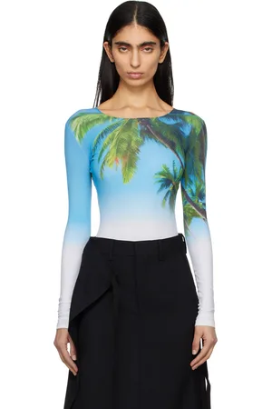 Maison Margiela Blue Archive Print Bodysuit