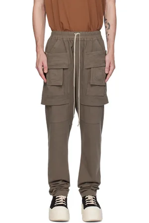 Rick Owens Gray Porterville Creatch Drawstring Cargo Pants