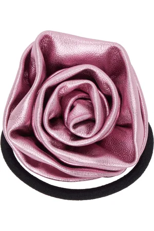 SANDY LIANG Pink Rosette Hair Tie