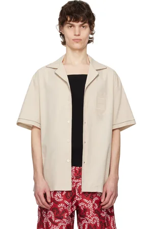 Lanvin Beige Fluid Bowling Shirt