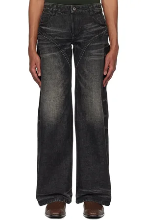 Fax Copy Express Dirty Wash Straight Jeans