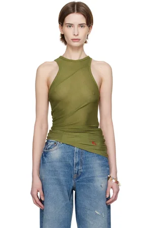 ECKHAUS LATTA Green Spiral Tank Top