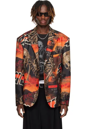 LU’U DAN Black & Orange Slim Jim Blazer