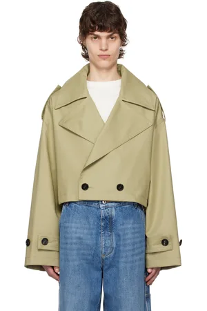 Bottega Veneta Beige Fine Compact Cotton Twill Trench Coat