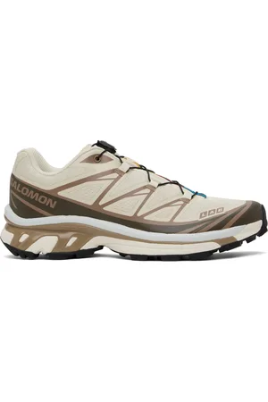 Salomon Off-White & Brown XT-6 Sneakers