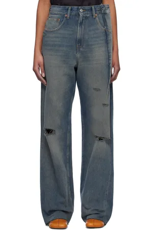 Maison Margiela Blue Distressed Darting Jeans
