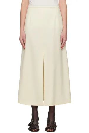 La Collection Off-White Donna Midi Skirt