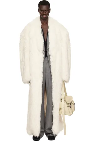 Entire Studios Off-White Chrysalis Faux-Fur Coat