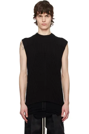 Rick Owens Black Hollywood Cotton Knit Vest