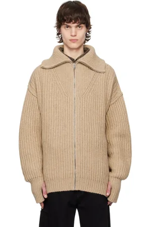 LEMAIRE Beige Trucker Collar Zipped Cardigan