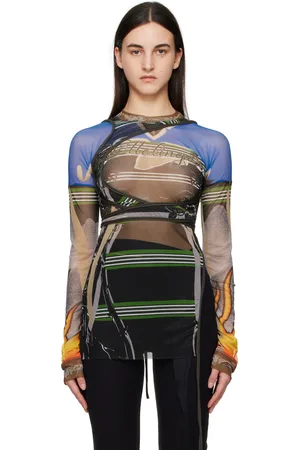 OTTOLINGER Multicolor Mesh Deconstructed Longsleeve T-shirt