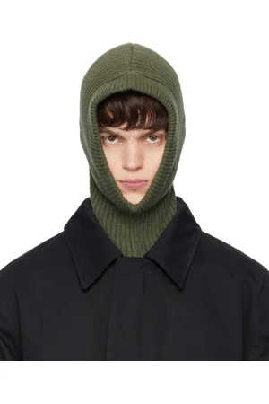 LEMAIRE Green Hood Lambswool Balaclava