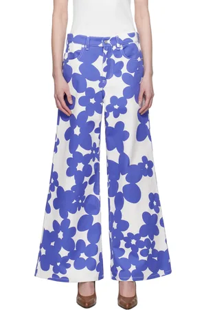 Marni Blue & White Dillies Print Trousers