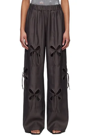 J.KIM Gray Anton Belinskiy Edition Organza Petal Trousers